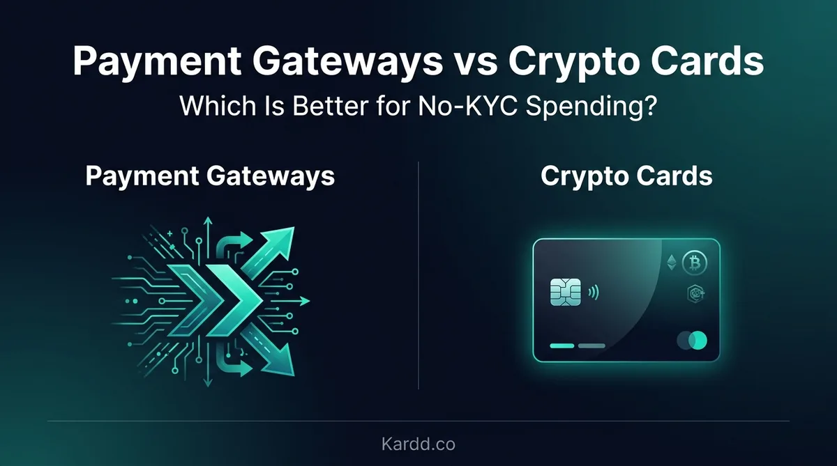 No-KYC Payment Gateways vs Crypto Cards: What's Better?