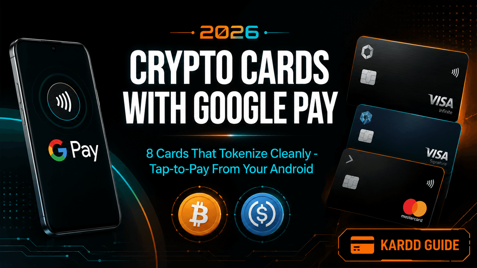 Crypto cards with Google Pay 2026 - 8 cards that tokenize cleanly for tap-to-pay from Android