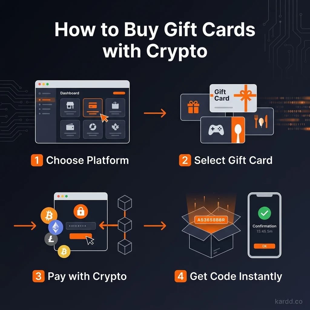 4 steps to buy gift cards with crypto