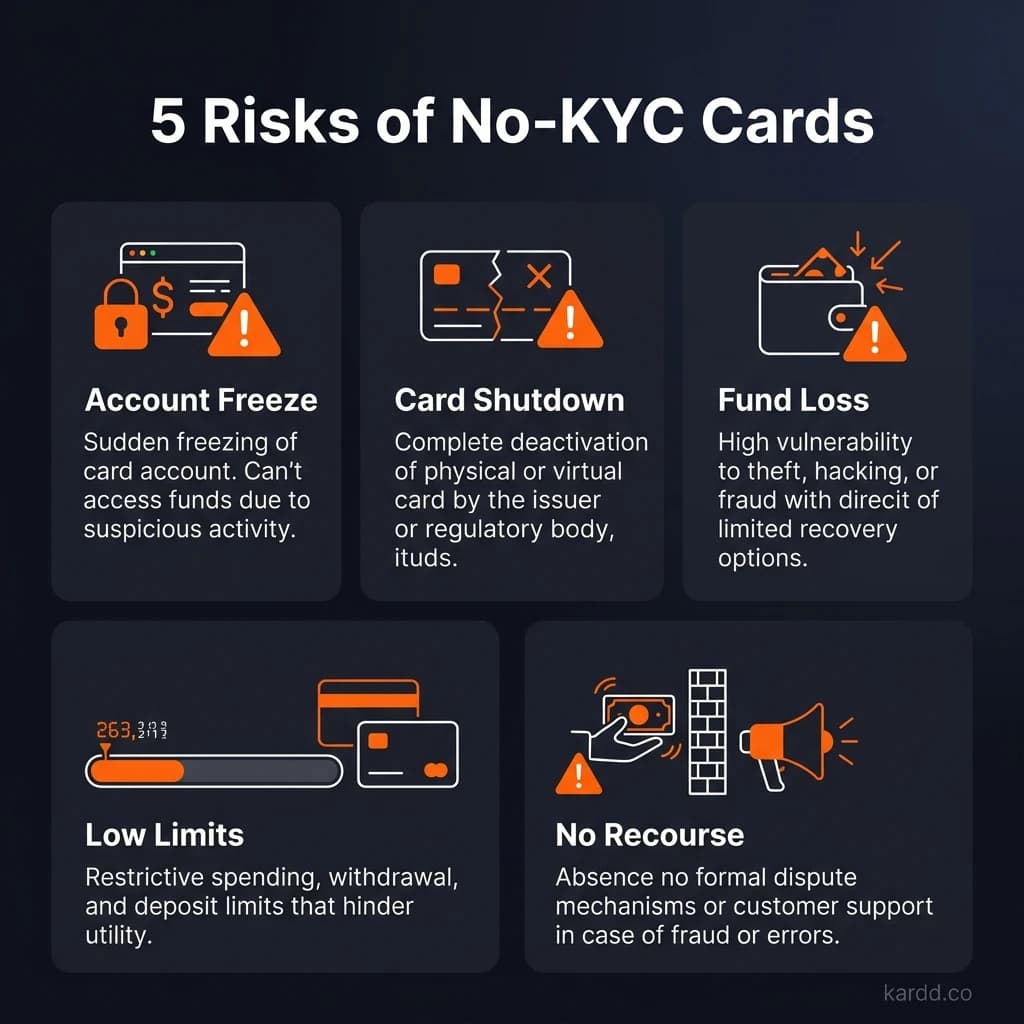5 risks of no-KYC crypto cards