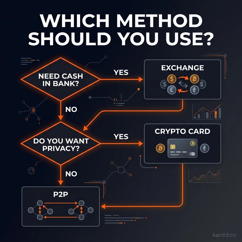 Flowchart for choosing a cash-out method