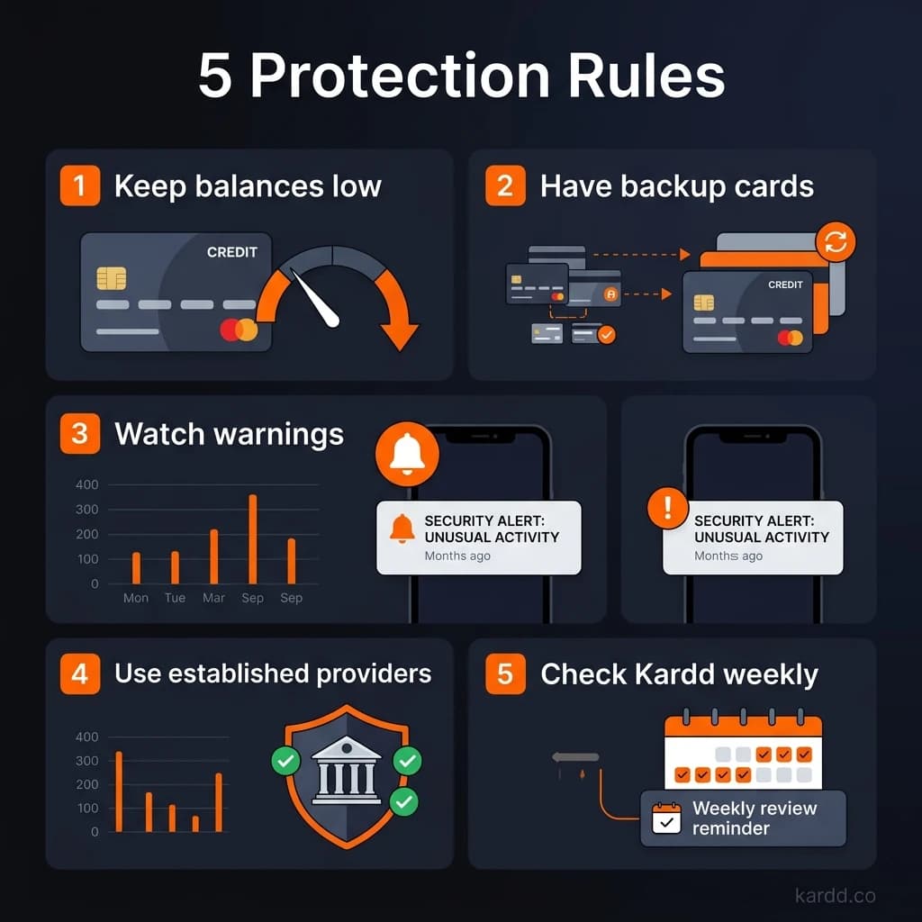 5 rules to protect yourself from card shutdowns
