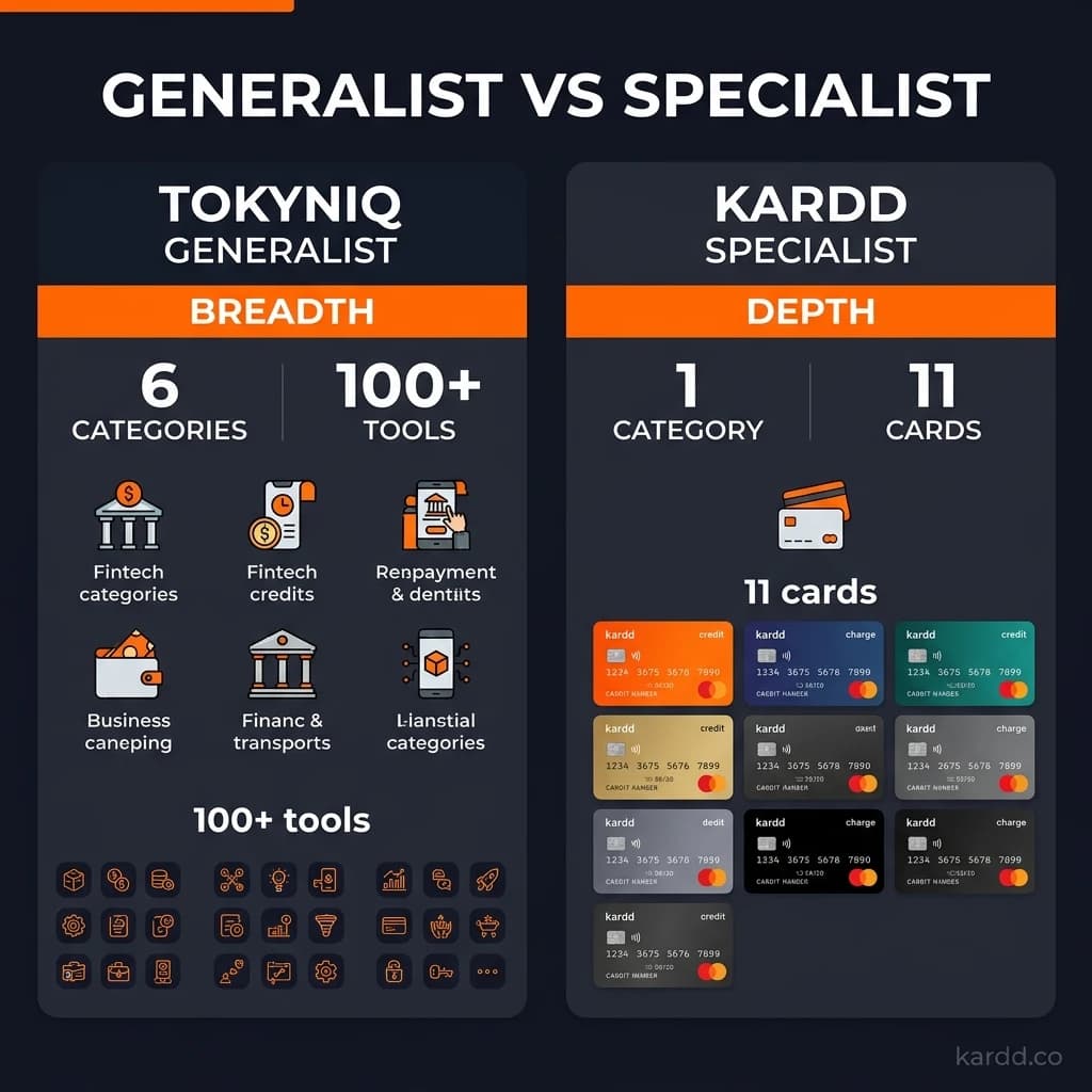 Tokyniq vs Kardd comparison — generalist vs specialist
