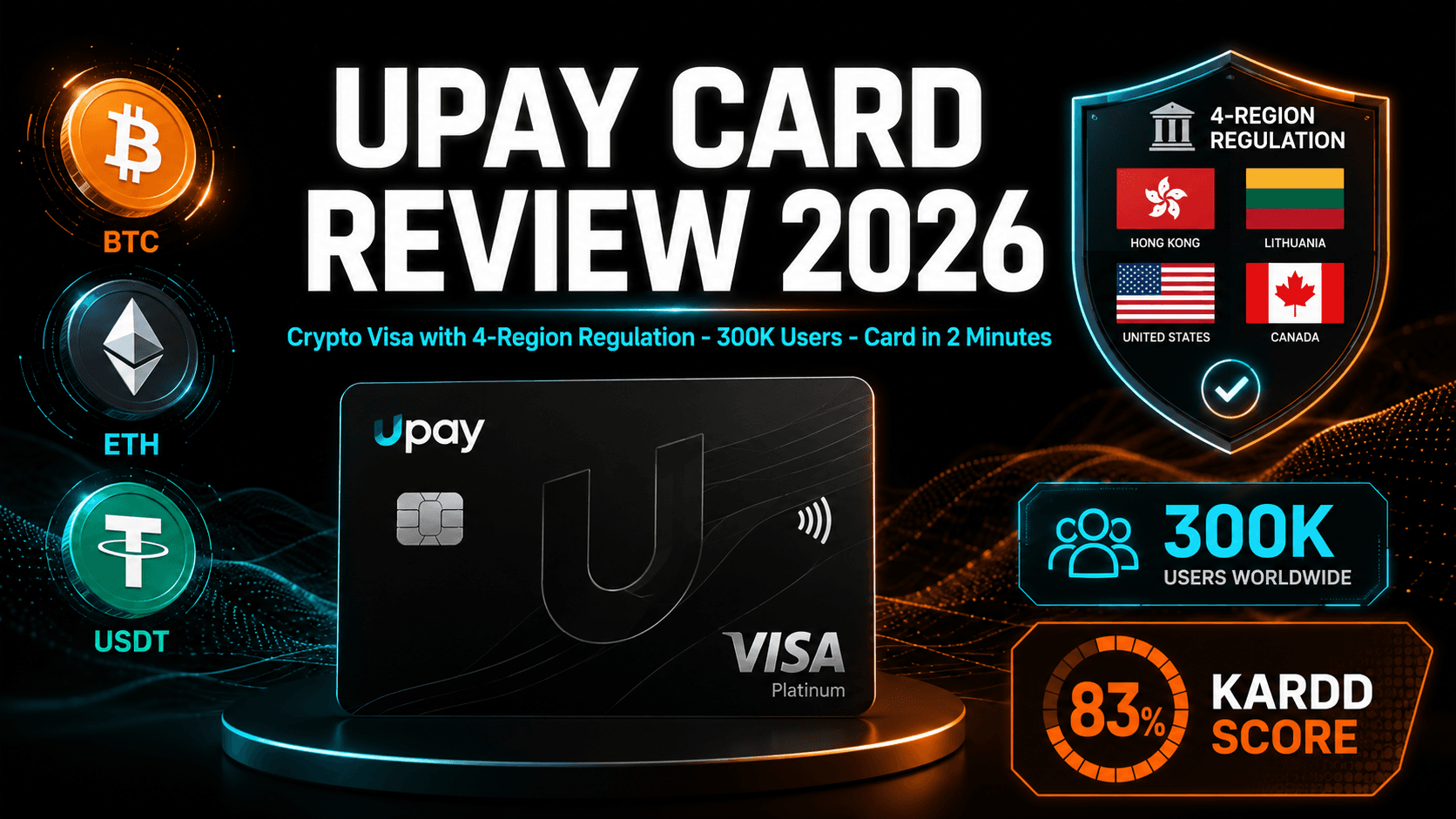 UPay Card Review 2026: Regulated Crypto Visa in 4 Jurisdictions (US + Canada Available)