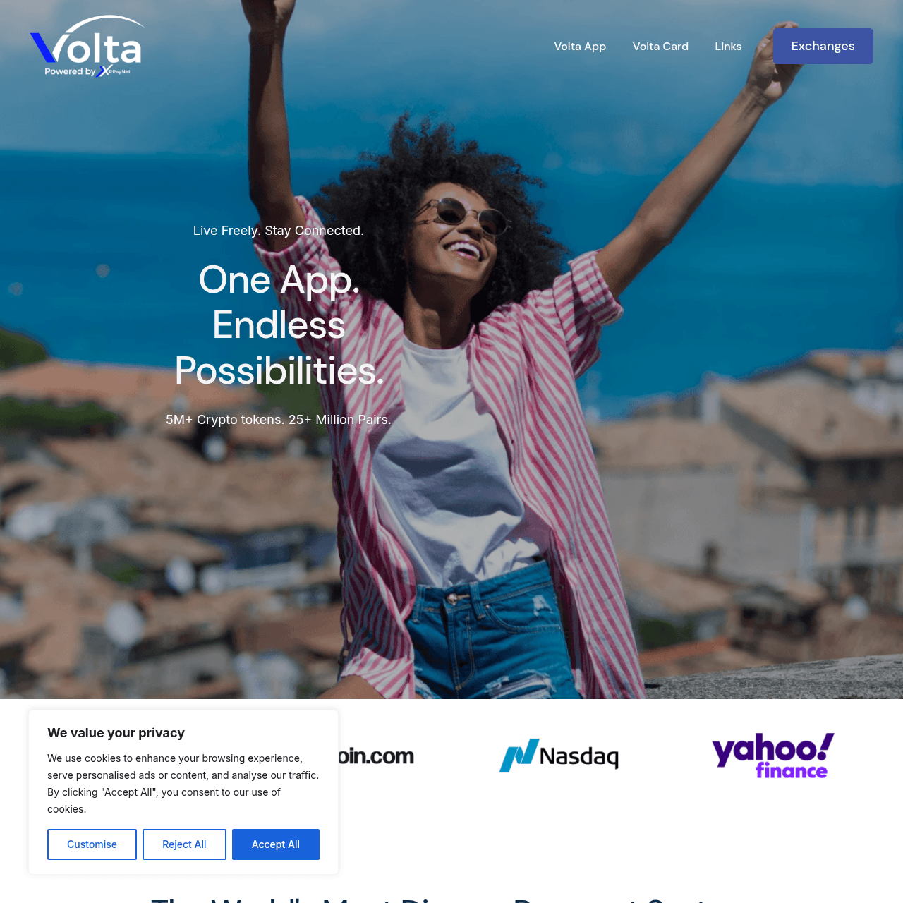 XRPayNet homepage showing pre-launch countdown timer and waitlist signup